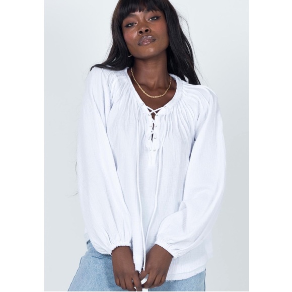 Princess Polly Rachel Top White NWT | sizes 2 and 4 - Picture 1 of 11